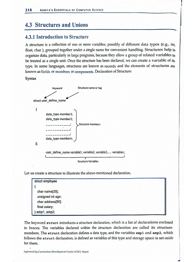 Structure and Unions | PDF