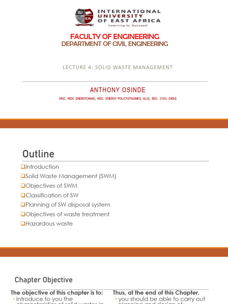 Lecture 4 - Solid Waste Management 2023 | PDF | Waste | Waste Management