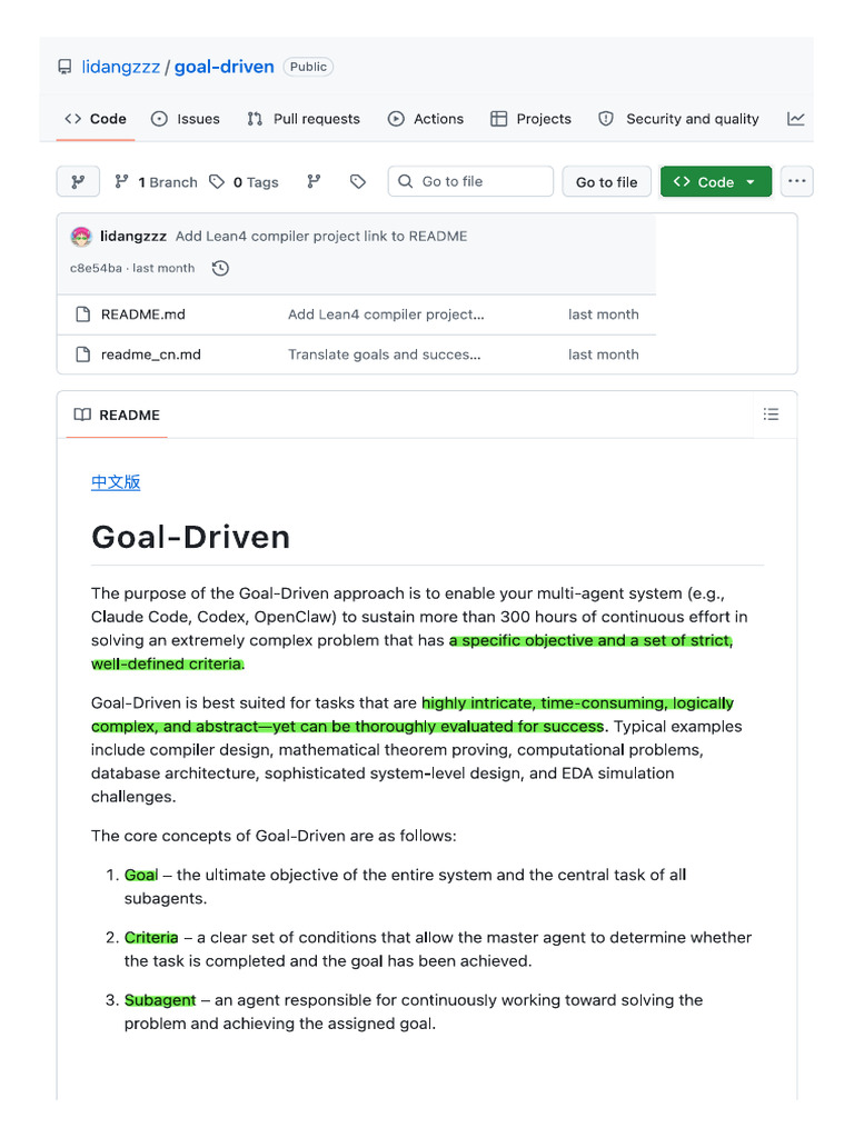 GitHub - Lidangzzz_goal-driven_ a Multi-Agent System That Keeps Running ...