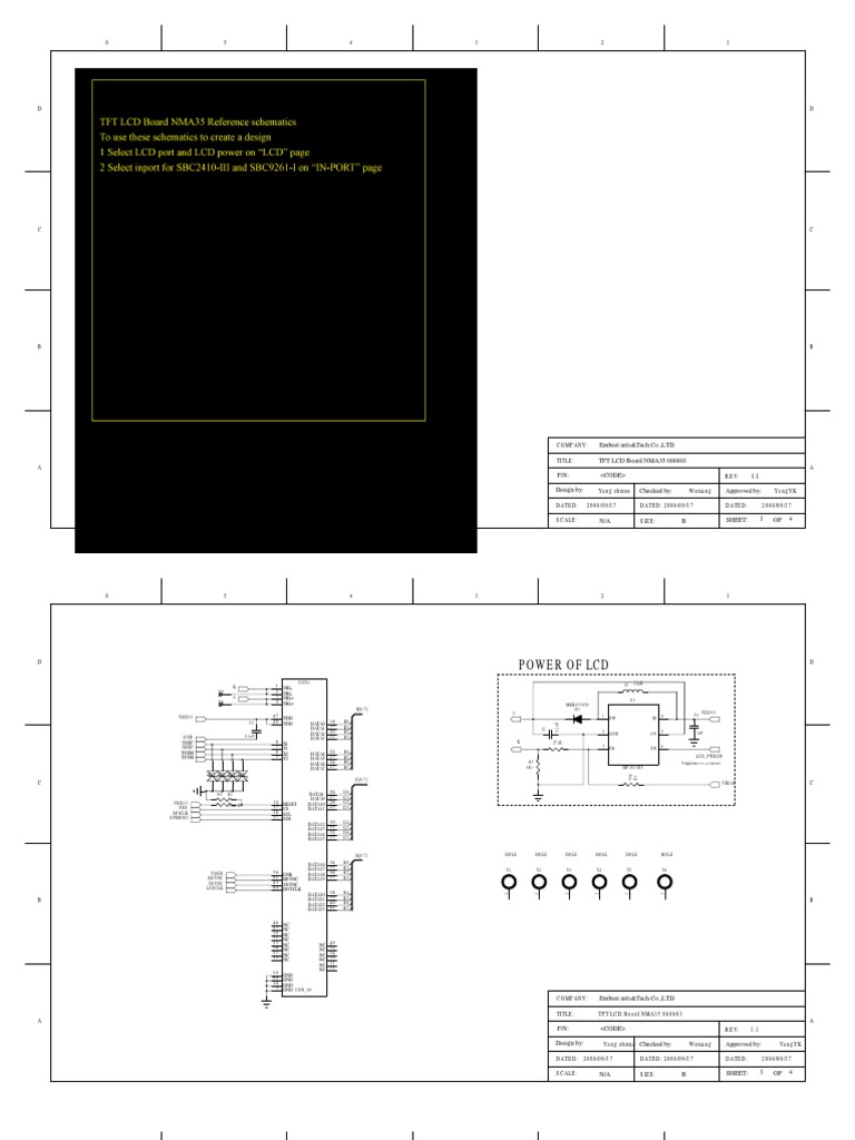 TFT LCD Board NMA35 Schematic | PDF