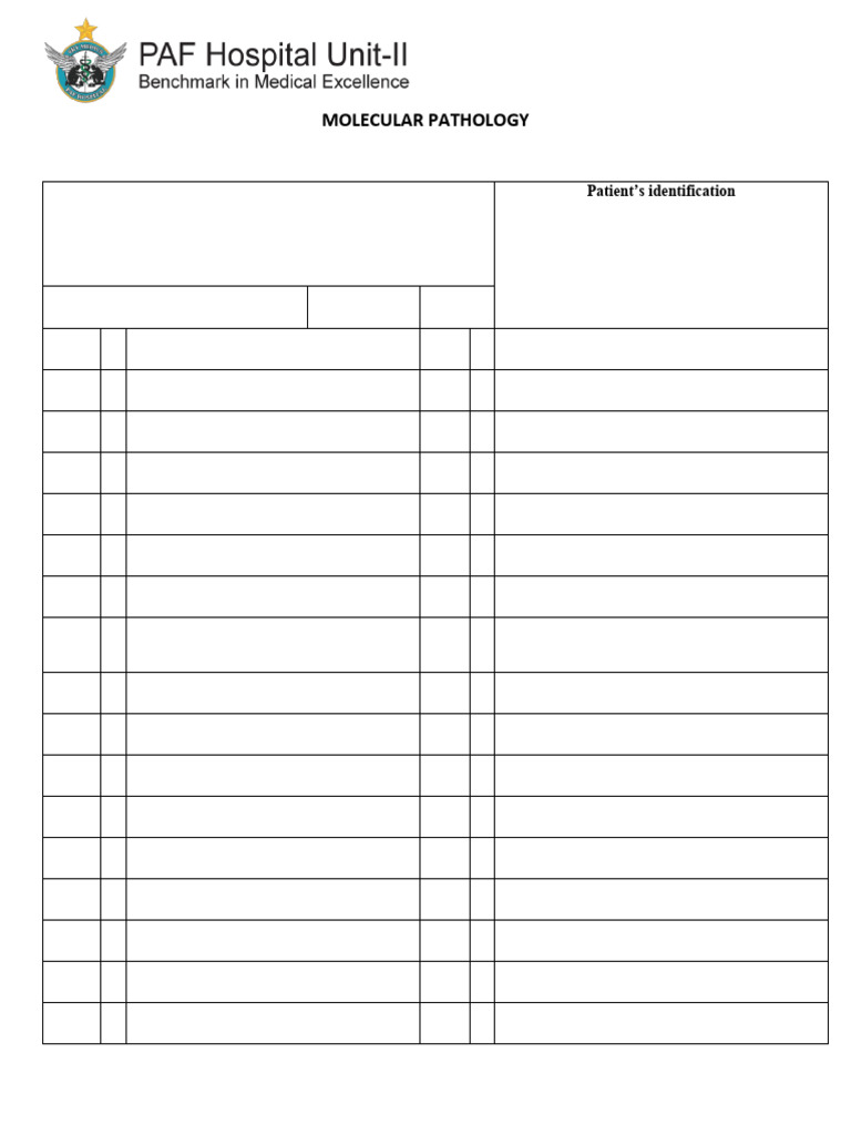 Molecular Pathology Requisition Form Slip New | PDF