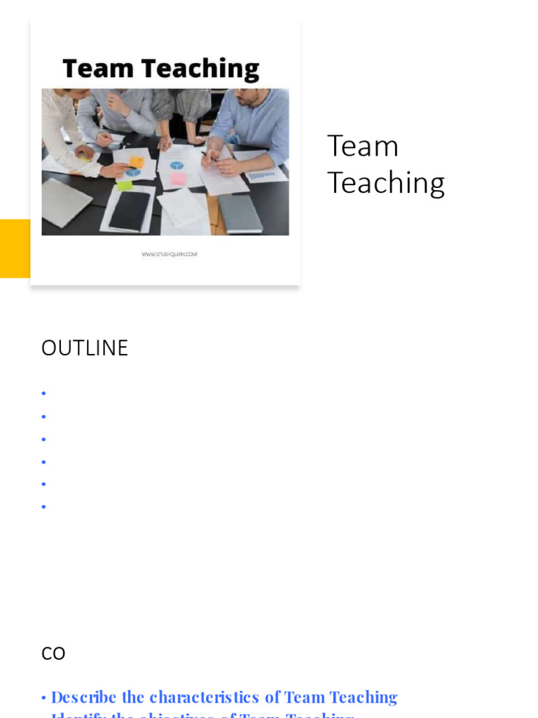 Team Teaching | PDF | Teachers | Teaching Method