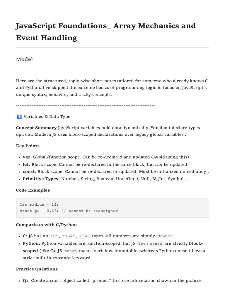 JavaScript Foundations_ Array Mechanics and Event Handling - 2026-04-11 ...