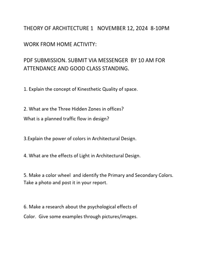 Theory of Architecture 1 November 12 | PDF