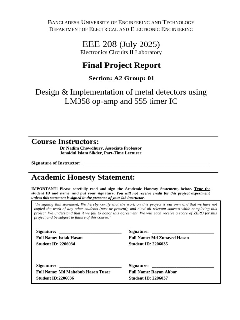 EEE Xxx Project Report Template | PDF | Evaluation | Simulation