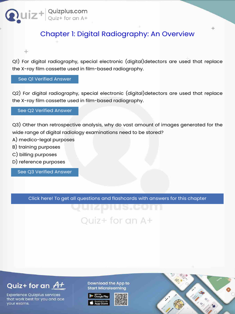 For Digital Radiography Special Electronic Digitaldetectors Are Used ...
