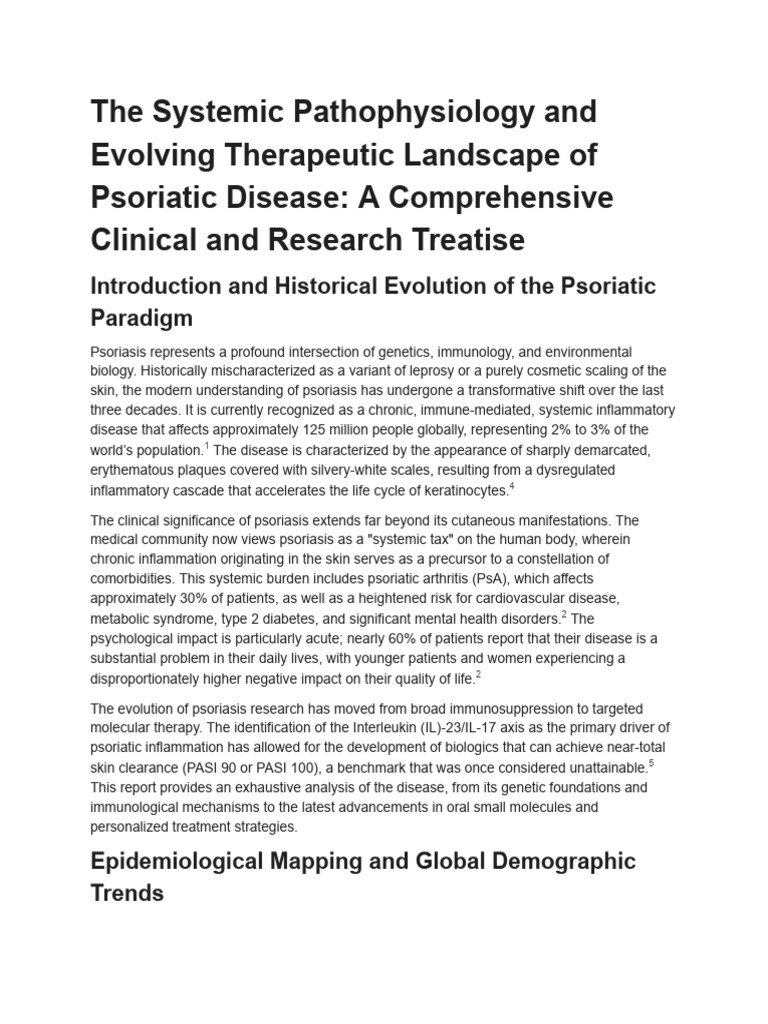 Psoriasis Research Report_ Comprehensive Overview | PDF | Psoriasis ...