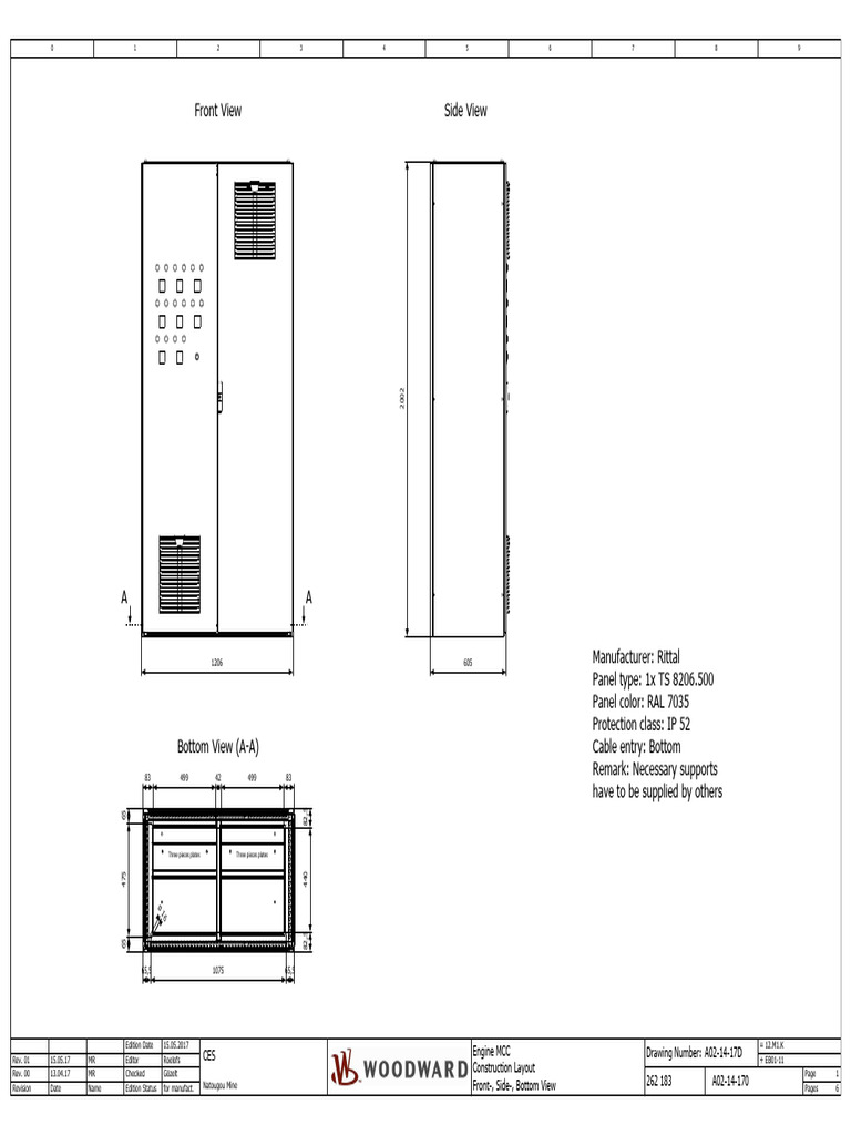 A021417D Construction Layout Rev. 01 15.05.17 | PDF | Mechanical ...