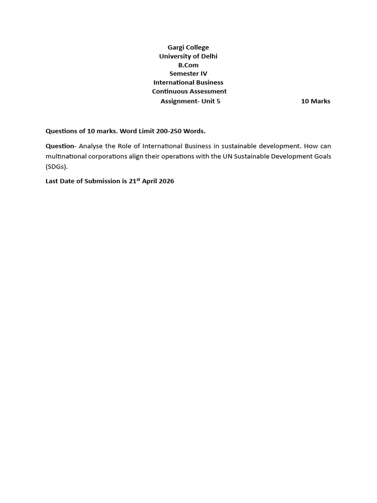 IB BCP CA Assignment Unit 5 | PDF