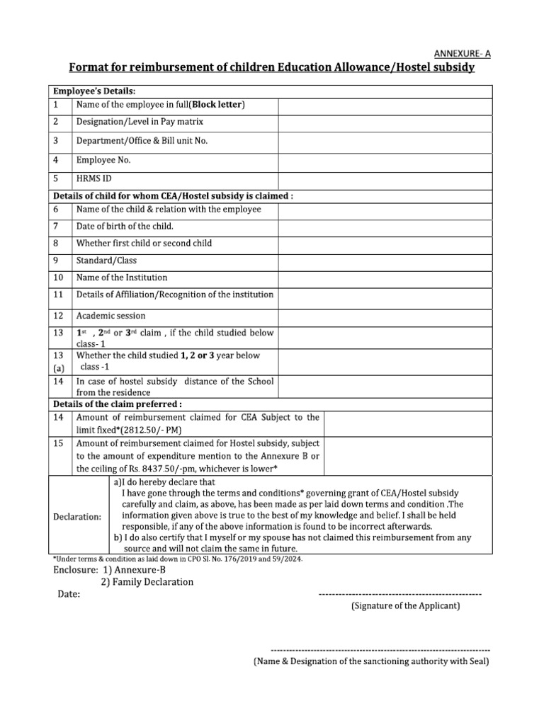 CEA FORM FOR 2025-26 (1) | PDF | Access Control