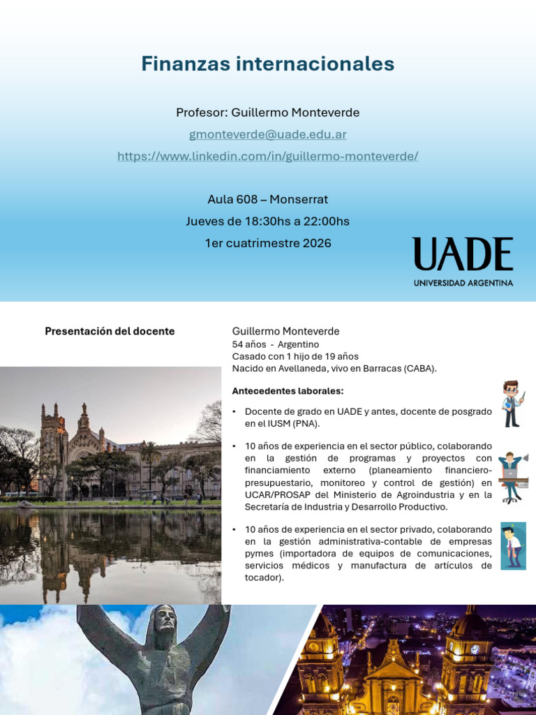 Clase 1 - Finanzas Internacionales - 2026 - VF | PDF | Tipo de cambio ...