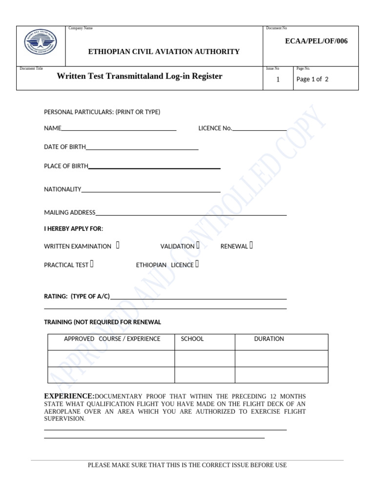 Form 006 | PDF