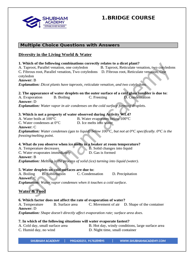 Science Bridge Course - Page-1 | PDF | Eclipse | Moon