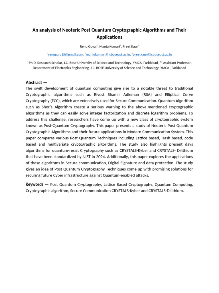 Quantum Based Cryptography-1 | PDF