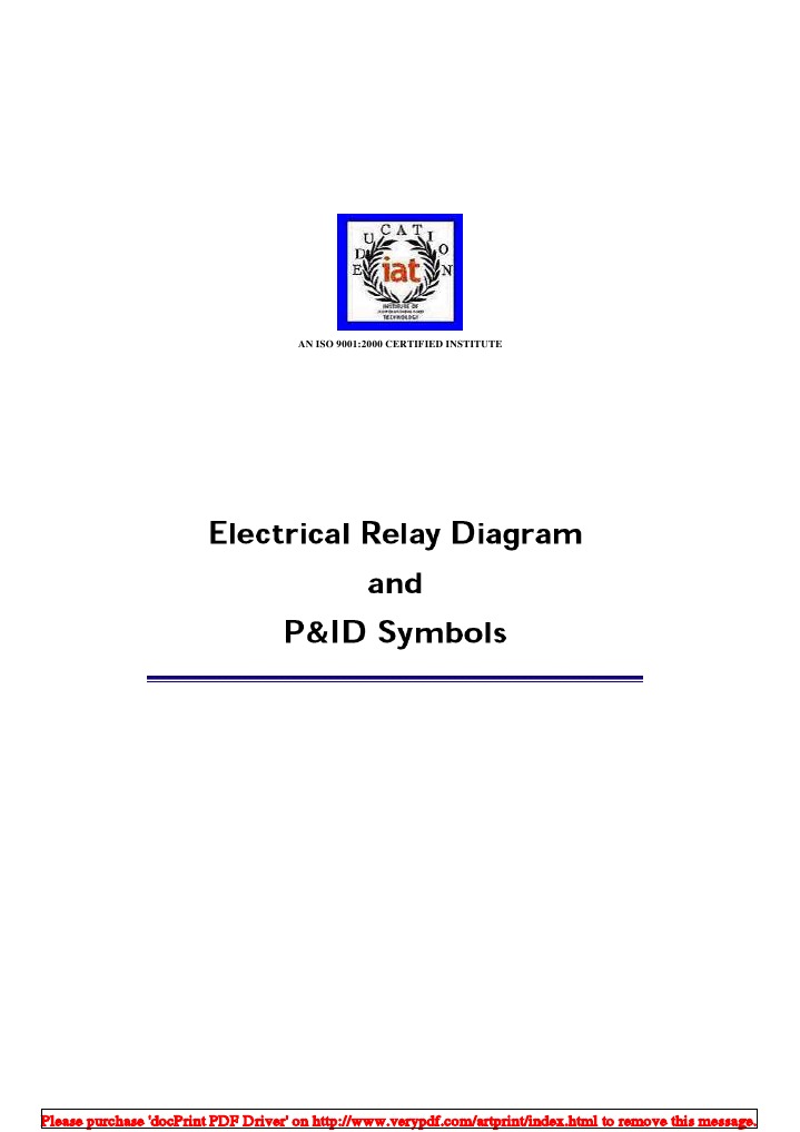 Electrical Relay Diagram & P & Id Symbols PDF