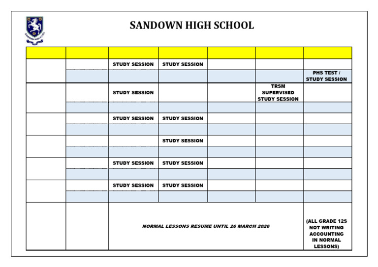 SHS TERM 1 MINI EXAM TIMETABLE | PDF