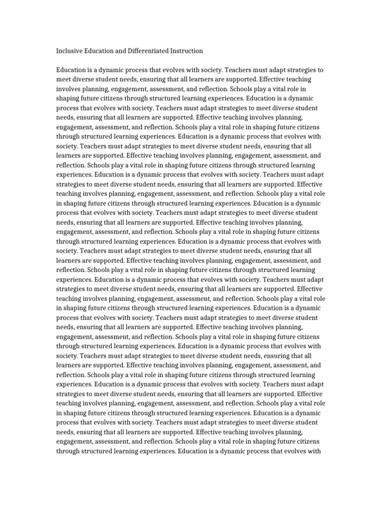 Educational Document 6 | PDF | Learning | Teachers