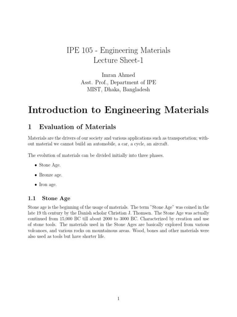 Lecture Sheet 1 | PDF | Metals | Solid