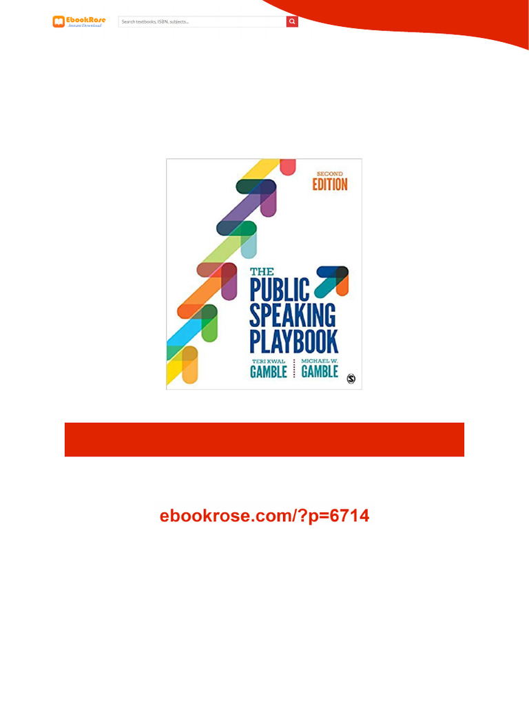 Access The Public Speaking Playbook 2nd Edition online version | PDF | Persuasion | Reason