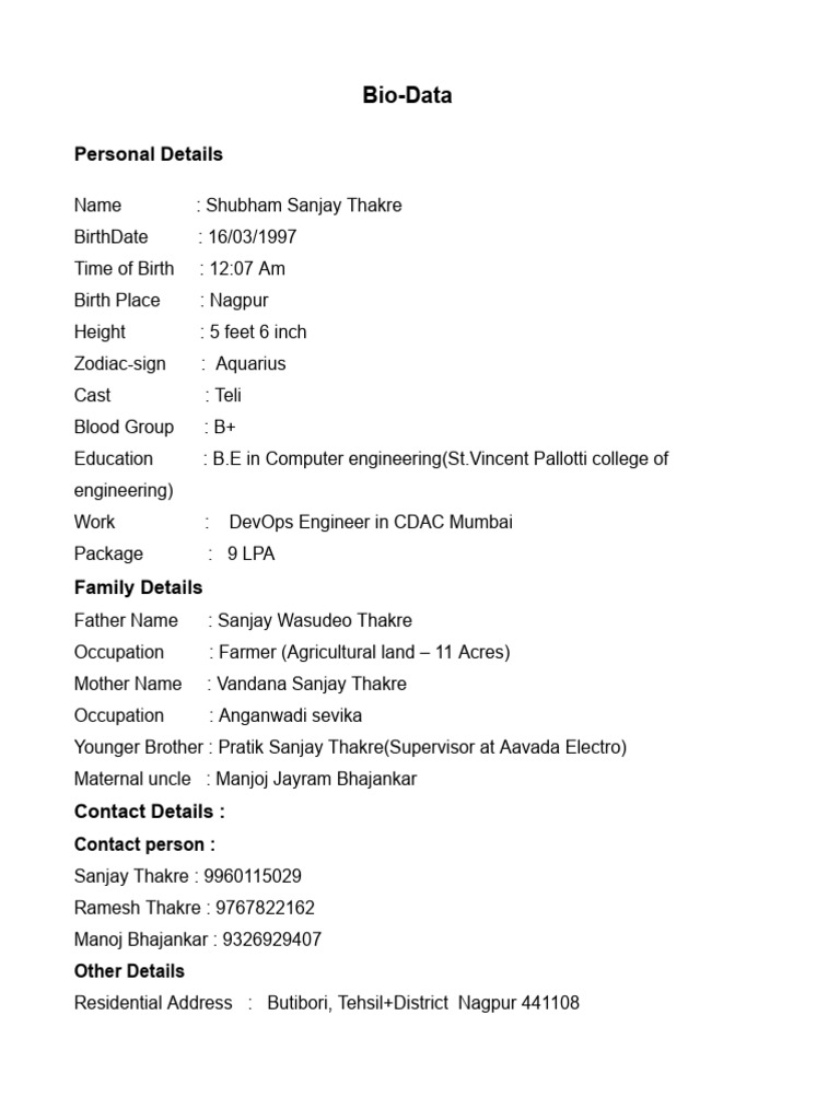 Bio-Data.docx-1 | PDF