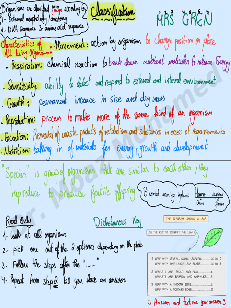 Classification 1 | PDF | Cell (Biology) | Biology