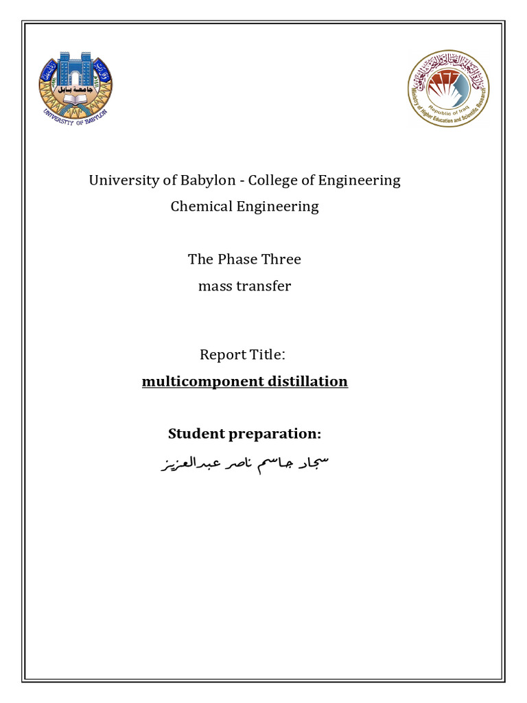Multi Component Distillation | PDF | Distillation | Continuum Mechanics