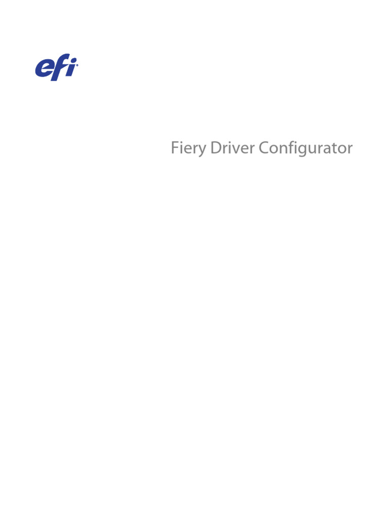 Fiery Driver Configurator | PDF | Driver de dispositivo | Microsoft Windows