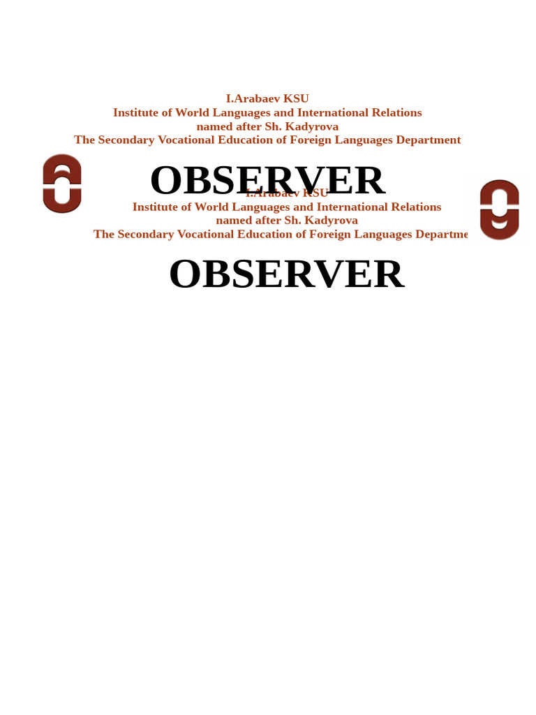 Observer | PDF
