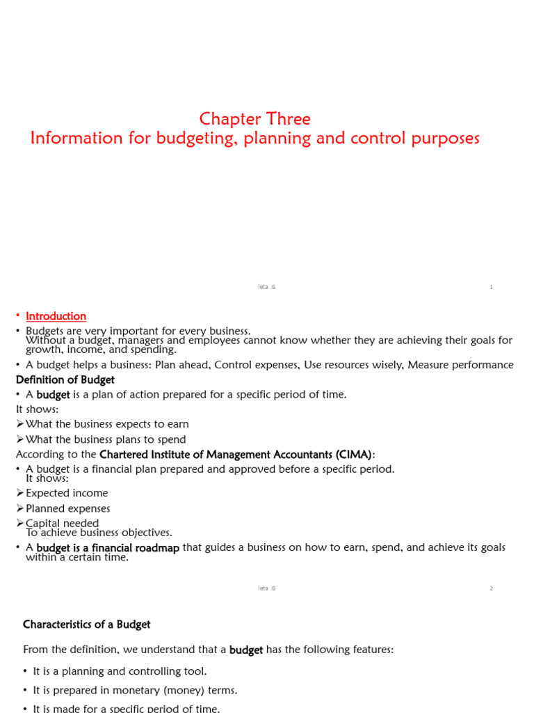 Unit 3 | PDF | Budget | Expense