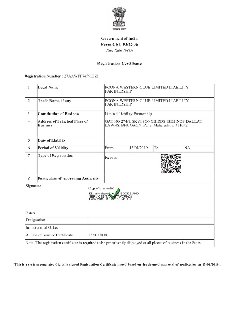 PWC GST Certificate | PDF