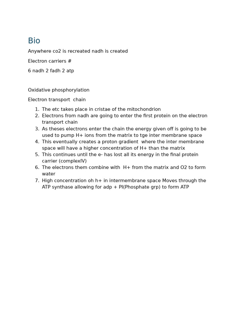 BIO NOTES | PDF