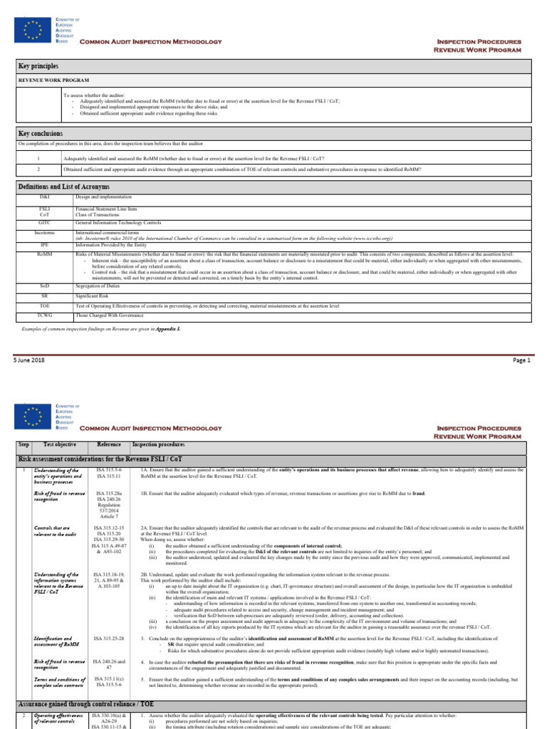 180614-ceaob-caim-revenue_en | PDF | Audit | Internal Control