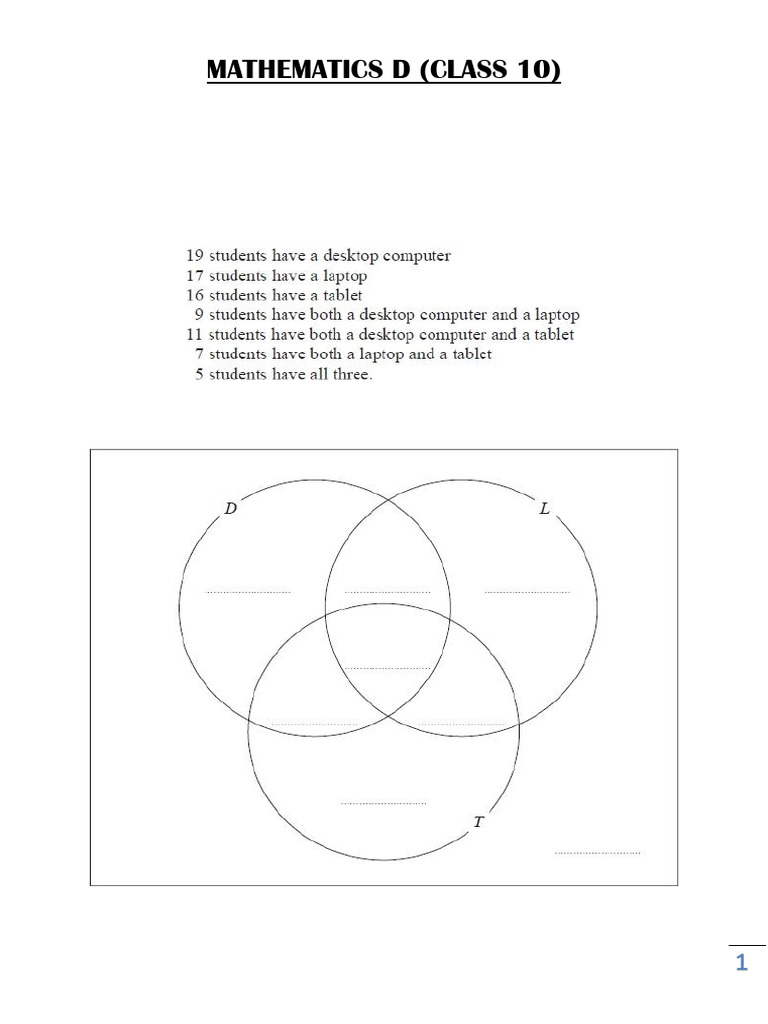 Mathematics D Sets 1 | PDF