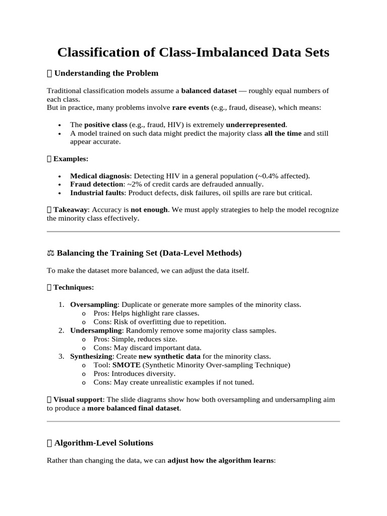 Chapter 6 - Classification of Class-Imbalanced DataSets | PDF ...