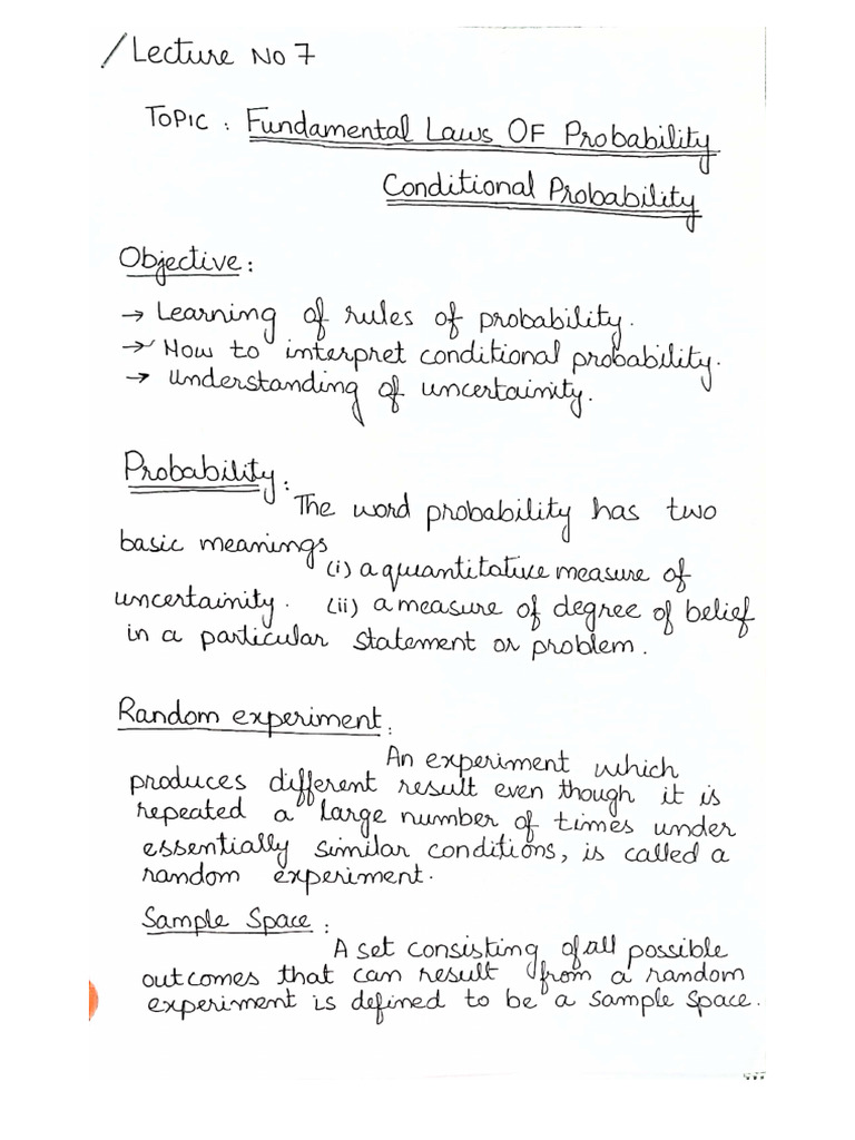 Fundamental Laws of Probability | PDF