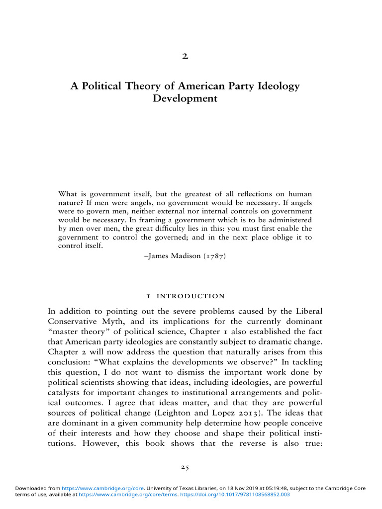 A Political Theory of American Party Ideology Development 2019 | PDF ...
