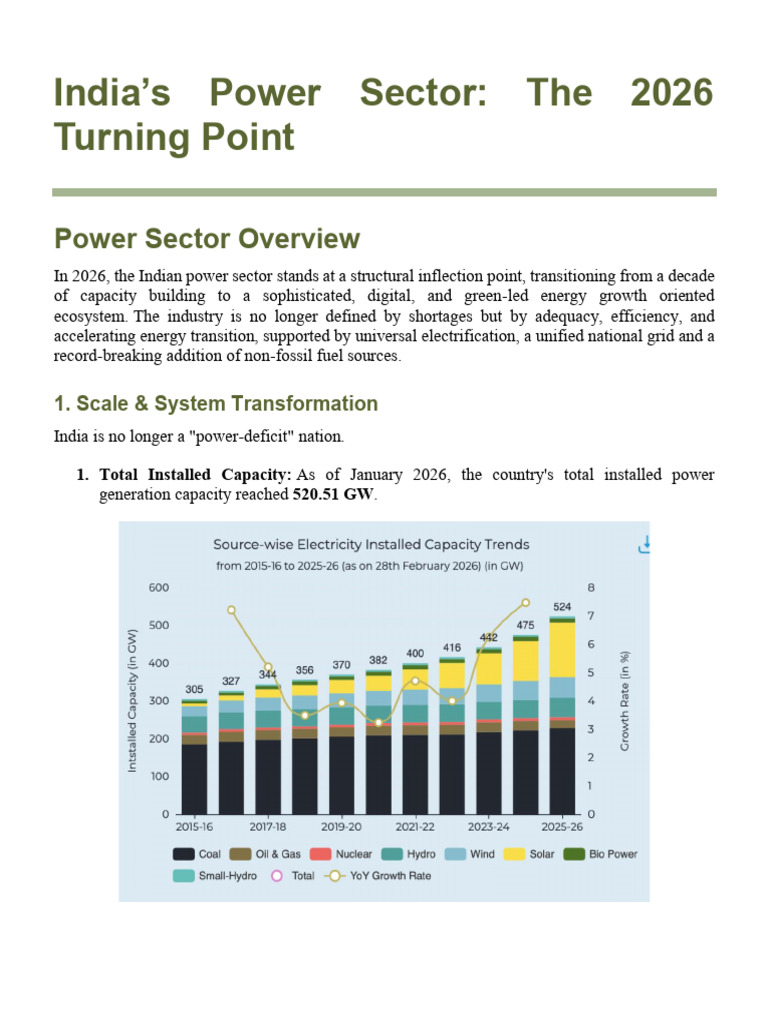 Indian power sector | PDF | Renewable Energy | Electrical Grid