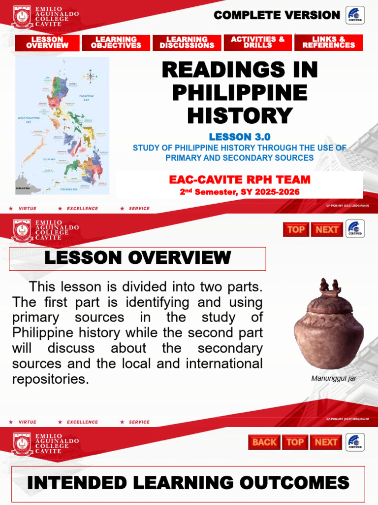 RPH Prelim Lesson 3.0 Version 6.0 | PDF | Primary Sources | Copyright