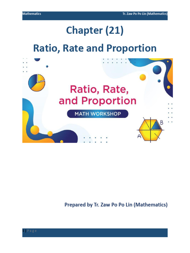 e maths (chapter 21 Ratio and Proportion) | PDF | Chess Theory | Chess