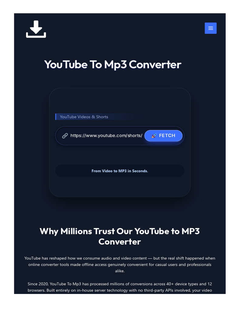 YouTube to MP3 Converter — Free, Fast & Safe Online | PDF | Mp3 | You Tube