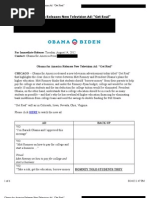 Obama for America Releases New Television Ad