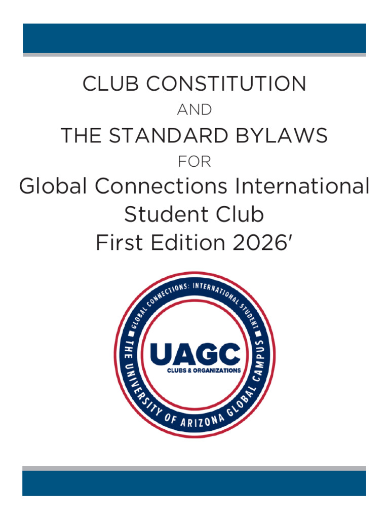 Global Connections 2025-2026 | PDF | By Law | Committee