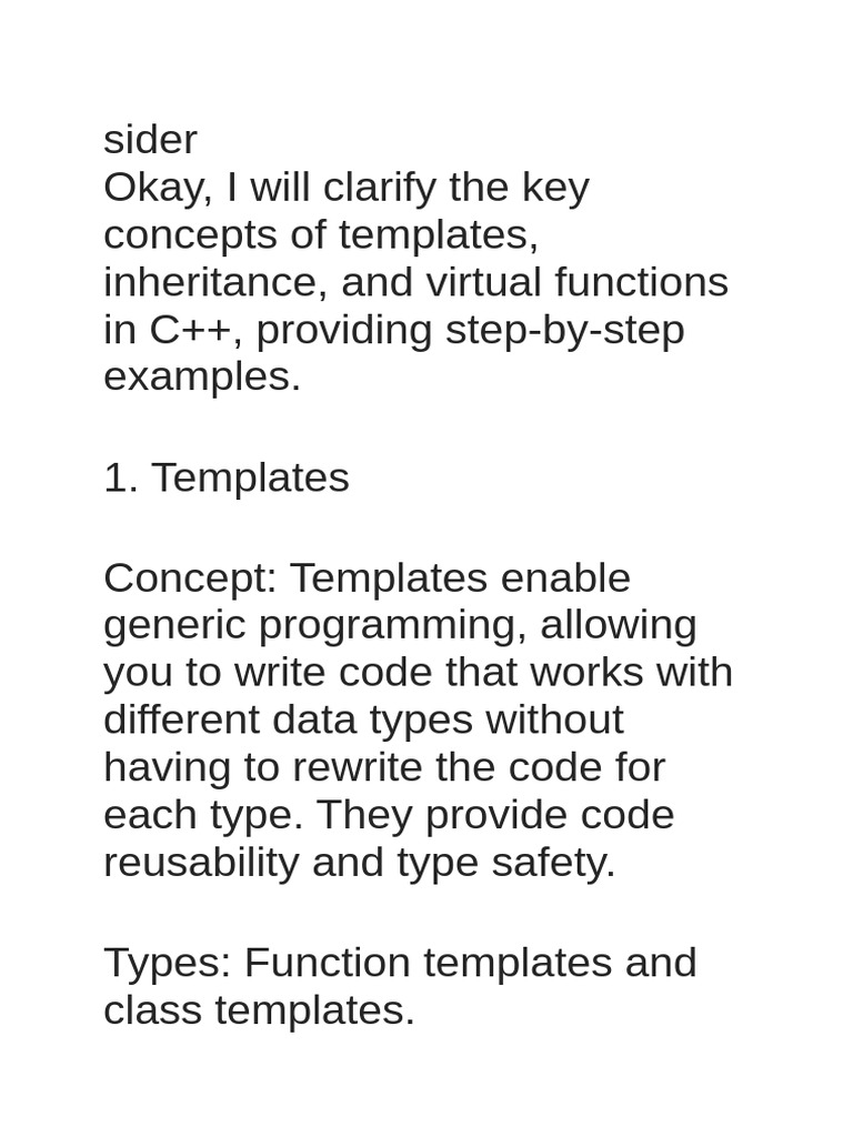 Notes on templates | PDF | Computer Science | C++