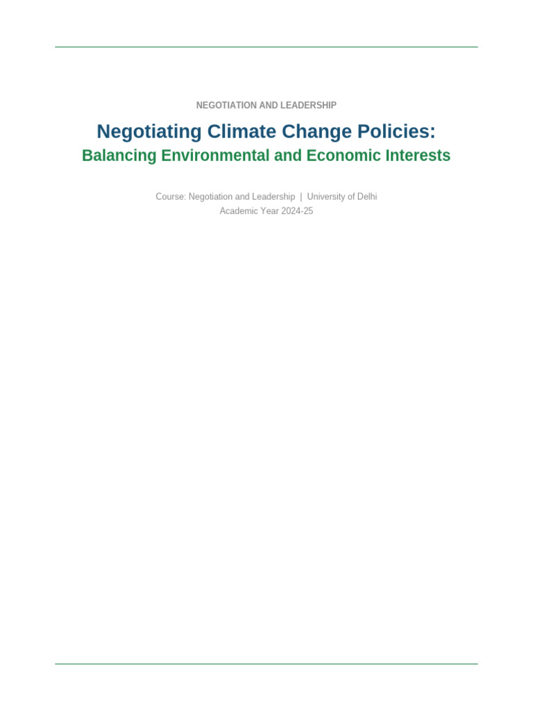 Climate Report | PDF | Climate Change Mitigation | Politics Of Climate ...