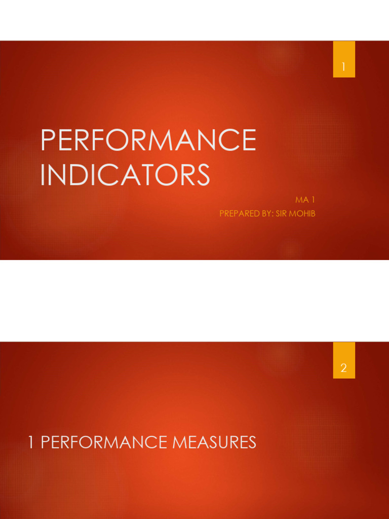 Chapter No 10 Performance Indicators | PDF