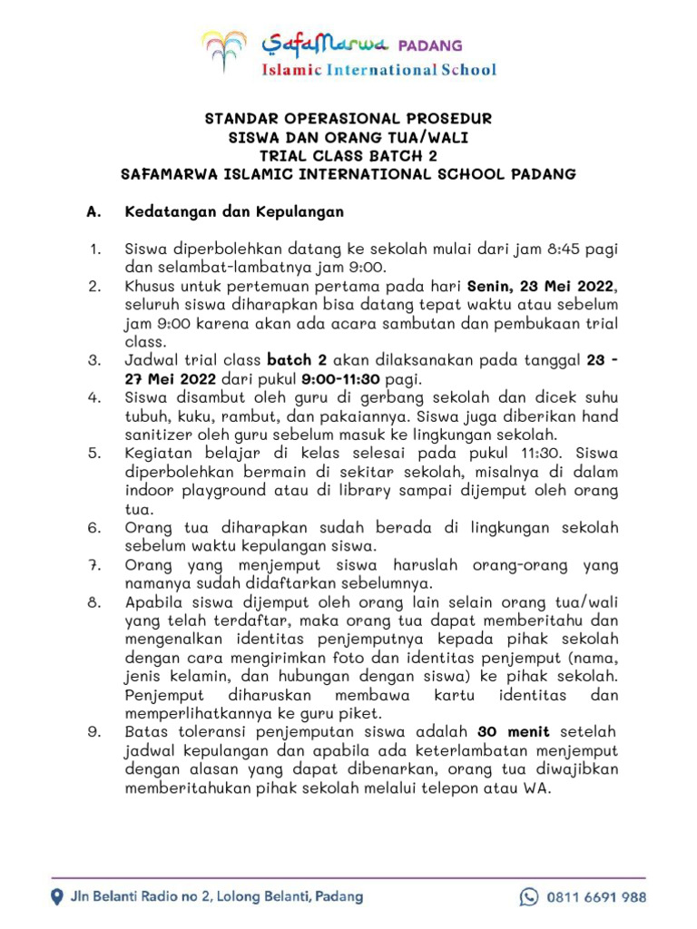Rules and Regulations for Trial Class | PDF