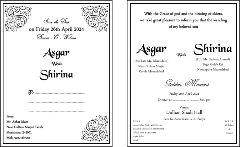 Azhar Bhai Card | PDF
