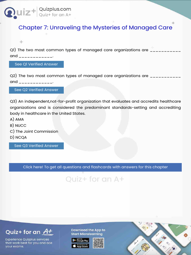 The Two Most Common Types of Managed Care Organizations Are And | PDF ...