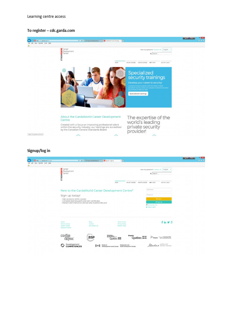 cdc register training | PDF | Password | Cyberspace