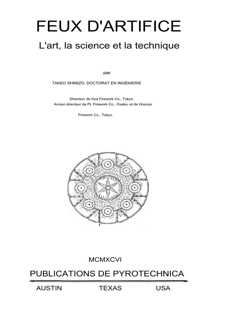 Feux D'Artifices - L'art, La Science Et La Technique - Par TAKEO ...